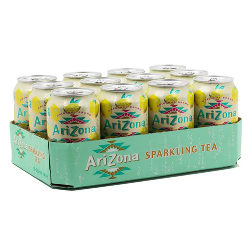 Arizona Sparkling Iced Tea Lemon 12x 330ml