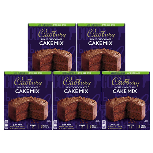 Cadbury Moist Chocolate Cake Mix 5x 400g