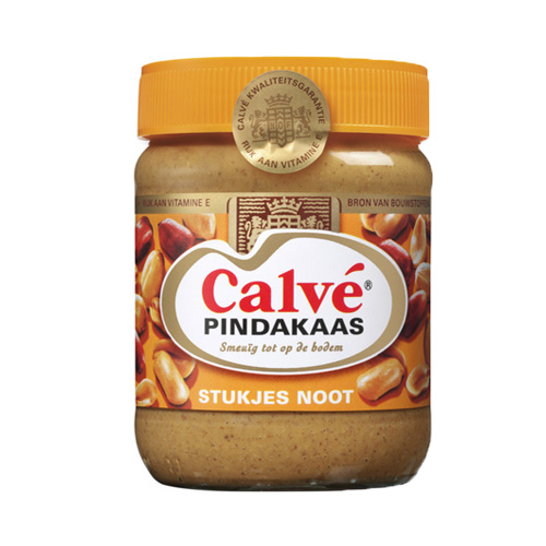 Calvé Pindakaas met stukjes pinda 350g