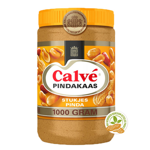 Calvé Pindakaas met stukjes pinda 1kg