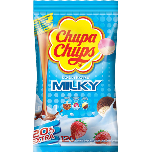 Chupa Chups Lollyapos s Milky Navulzak 120 stuks