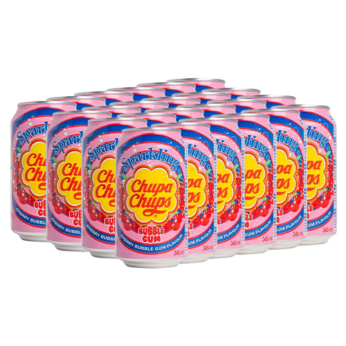 Chupa Chups Sparkling Cherry Bubblegum Frisdrank 24x 345ml