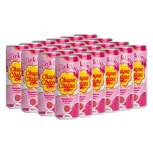 Chupa Chups - Sparkling Raspberry & Cream Frisdrank - 24x 250ml