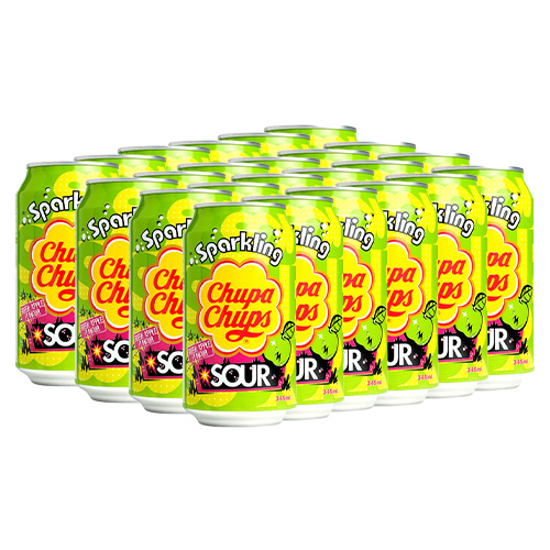Chupa Chups - Sparkling Sour Green Apple Frisdrank - 24x 345ml