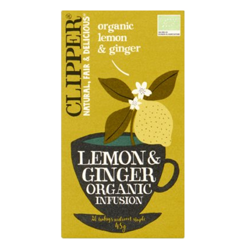 Clipper Organic lemon ginger tea 20 zakjes