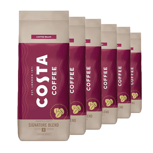 Costa Coffee - Signature Blend Medium Roast Bonen - 6x 1kg