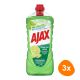 Ajax - Allesreiniger Lemon - 3x 1,25ltr