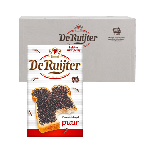 De Ruijter Chocoladehagel puur 6x 390g