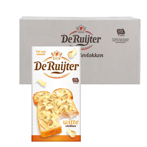 De Ruijter - Chocolade vlokken wit - 14x 300g