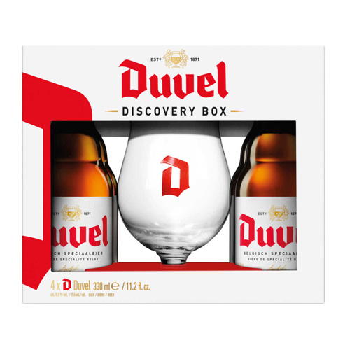 Duvel Geschenkverpakking 4x speciaalbier glas