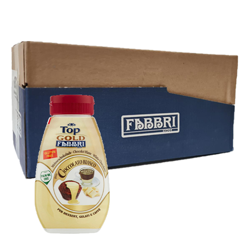 Fabbri Mini Topping Witte Chocolade 12x 165ml
