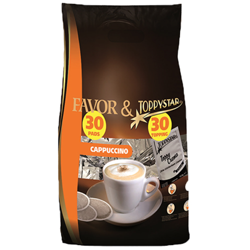 Favor Cappuccino Megazak 30 pads 30 topping