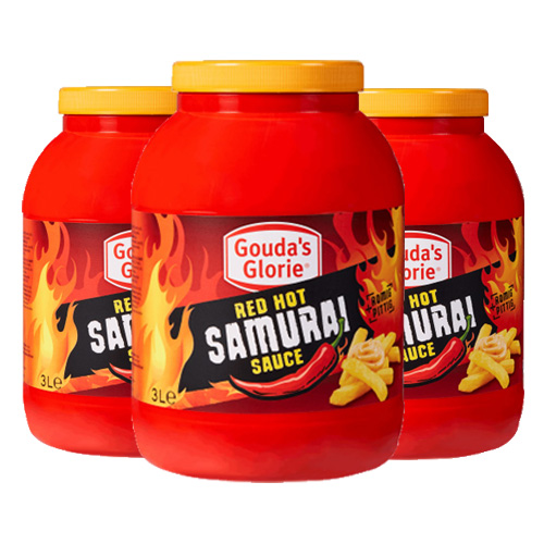 Goudaapos s Glorie Red Hot Samurai Sauce 3x 3 Ltr