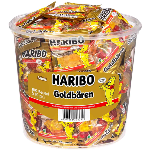 Haribo Goudberen 100 Mini zakjes