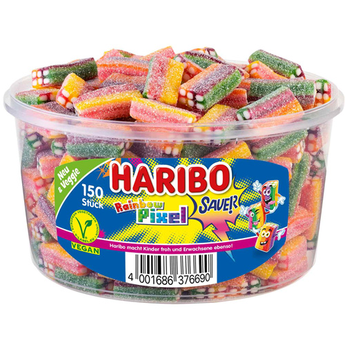 Haribo Rainbow Pixel Zuur 150 stuks