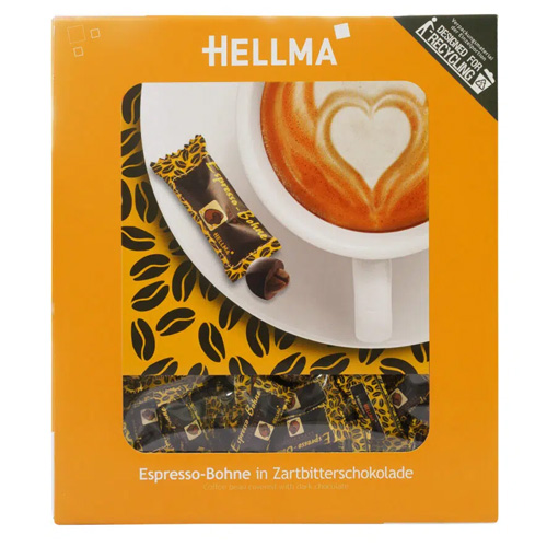 Hellma Espresso Bonen in Pure Chocolade 380 stuks