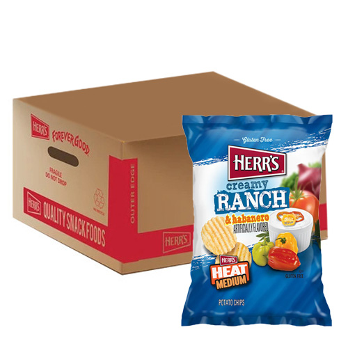 Herrapos s Creamy Ranch Habanero Ripple Potato Chips 12x 170g