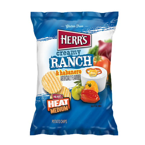 Herrapos s Creamy Ranch Habanero Ripple Potato Chips 170g