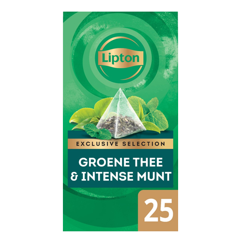 Lipton Exclusive Selection Groene thee Intense munt 25 zakjes