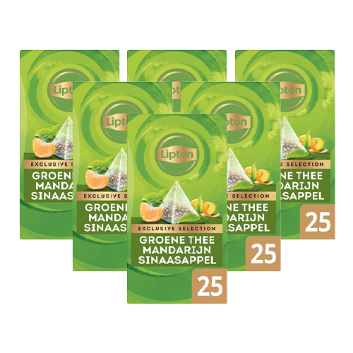 Lipton Exclusive Selection Groene thee Mandarijn Sinaasappel 6x 25 zakjes