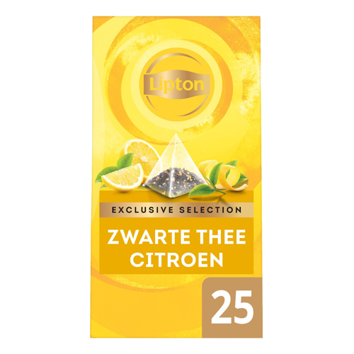 Lipton Exclusive Selection Zwarte Thee Citroen 25 zakjes