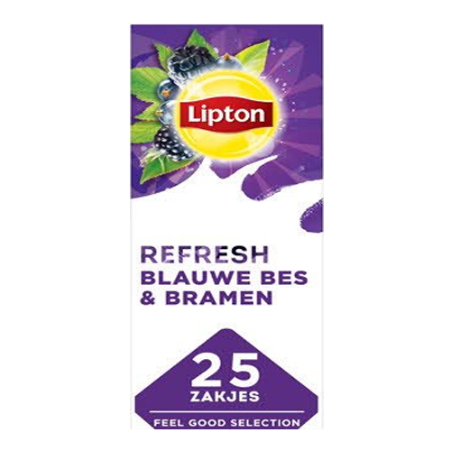 Lipton Feel Good Selection Zwarte Thee Blauwe Bes Bramen 25 zakjes