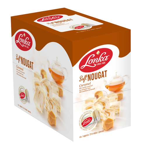 Lonka Soft Nougat Caramel individueel verpakt 214 stuks