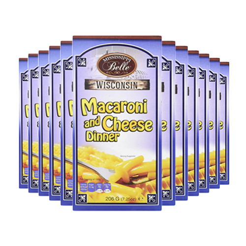 Mississippi Belle Macaroni and Cheese Dinner 12x 206g