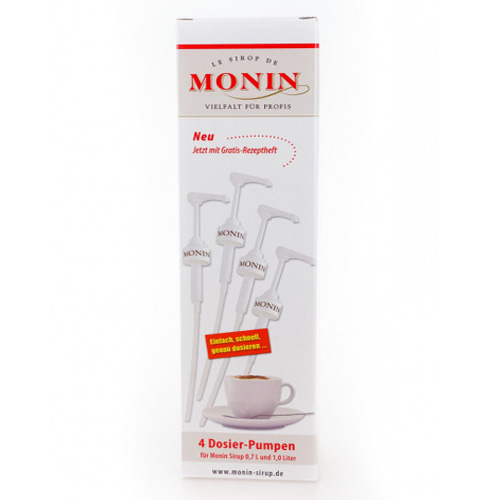 Monin - doseerpomp 5 ml voor 0,7 ltr en 1 ltr siroopfles - 4 stuks