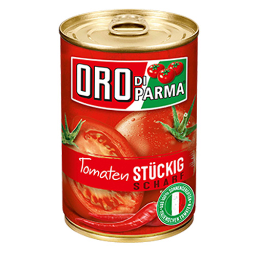 Oro Di Parma Fijngesneden Tomaten Pittig 6x 425ml