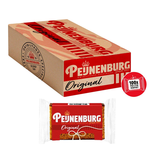 Peijnenburg Ontbijtkoek per stuk verpakt 100x 28g