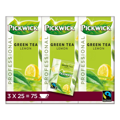 Pickwick Professional Green Tea Lemon 3x 25 zakjes