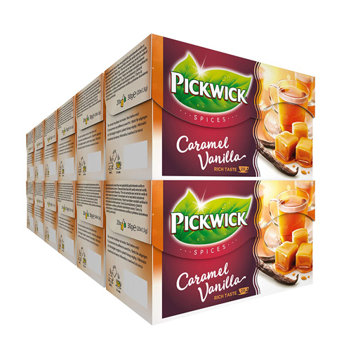 Pickwick Spices Caramel Vanilla zwarte thee 12x 20 zakjes