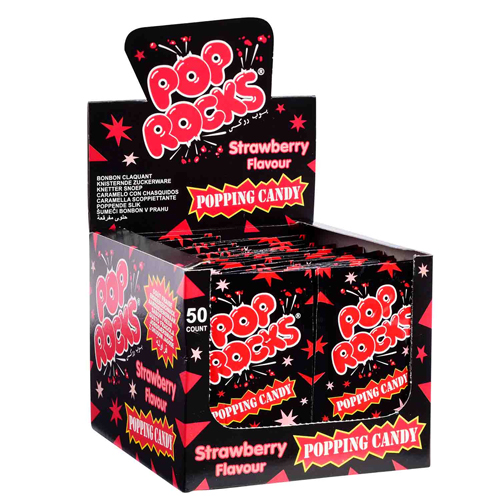 Pop Rocks Popping Candy Strawberry 50 stuks