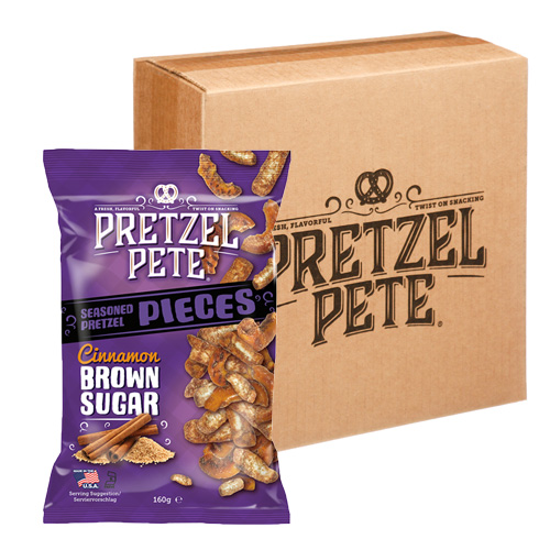 Pretzel Pete Cinnamon Brown Sugar Pretzel Pieces 8x 160g