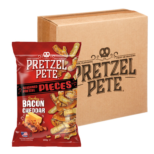 Pretzel Pete Smokey Bacon Chedder Pretzel Pieces 8x 160g