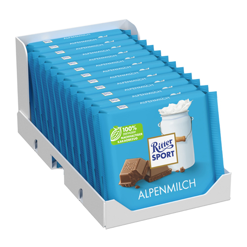 Ritter Sport Alpenmelk Chocolade 12x 100g
