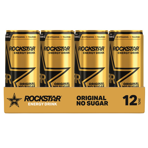 Rockstar Energy Drink Original No Sugar 12x 250ml