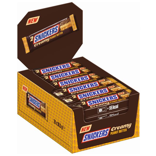 Snickers Chocoladereep Creamy Peanut Butter 24 Repen