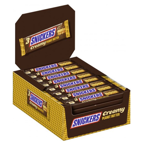Snickers Melkchocolade met pindakaas vulling cream 54.75 gr x 32