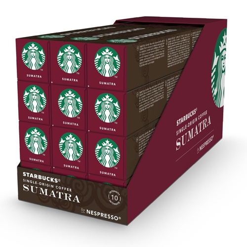 Starbucks® Single Origin Coffee Sumatra by Nespresso® Dark Roast 12x 10 Capsules