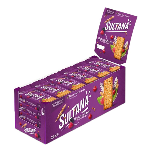 Sultana Fruit Biscuit Bosvruchten 24x 3 stuks