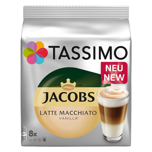 Tassimo Jacobs Latte Macchiato Vanilla 8 T Discs
