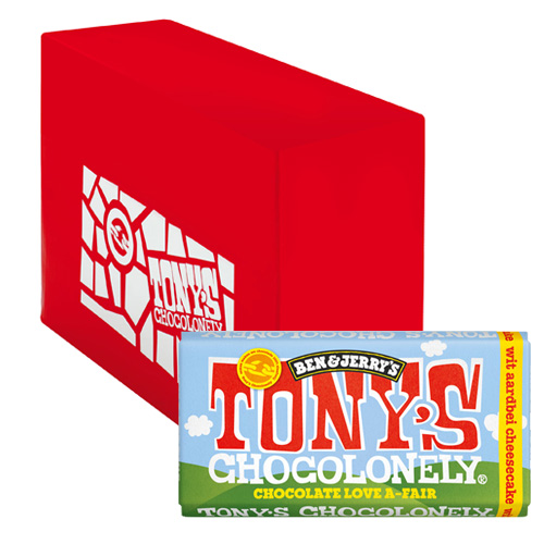 Tonyapos s Chocolonely Ben Jerryapos s witte strawberry cheesecake 15x 180g