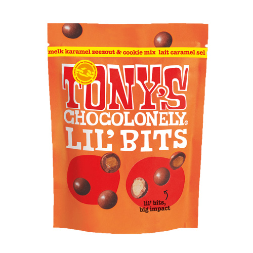 Tonyapos s Chocolonely LilBits Melk karamel zeezout cookie mix 120g