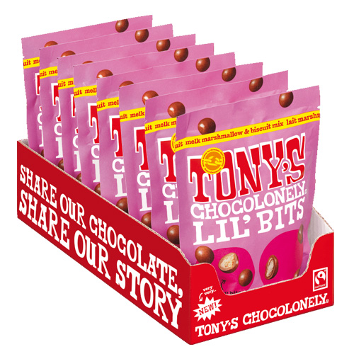 Tonyapos s Chocolonely LilBits Melk marshmallow biscuit mix 8x 120g