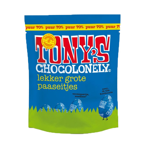 Tony&apos;s Chocolonely - Paaseitjes puur - 180g