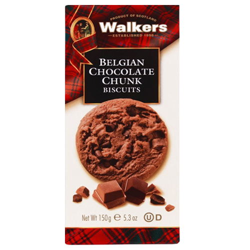 Walkers Belgian Chocolate Chunk Biscuits 150 g