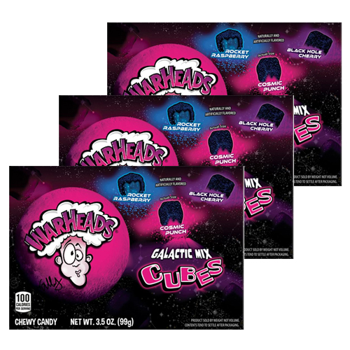 Warheads Galactic Mix Cubes Theater Box 3 stuks