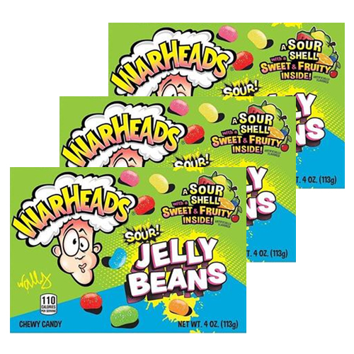 Warheads Sour Jelly Beans Theater Box 3 stuks